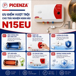 Bình nước nóng kiểu ngang N15EU (15L) - ảnh 2
