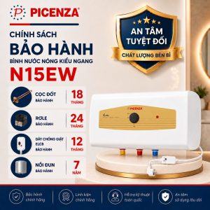 Bình nước nóng kiểu ngang N15EW - ảnh 3
