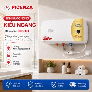 Bình nước nóng kiểu ngang N15LUX - ảnh 1