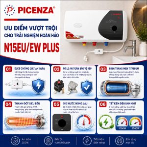 Bình nước nóng kiểu ngang N30EU/EW Plus - ảnh 2