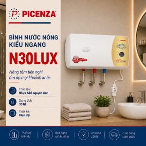 Bình nước nóng kiểu ngang N30LUX - ảnh 1