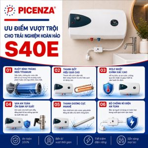 Bình nước nóng kiểu ngang S40E - ảnh 2