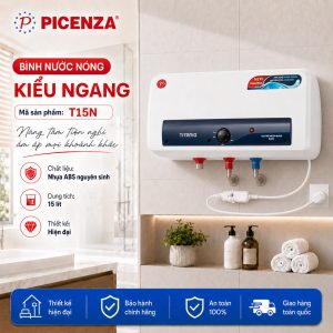 Bình nước nóng kiểu ngang T15N - ảnh 1