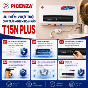 Bình nước nóng kiểu ngang T15N plus - ảnh 2