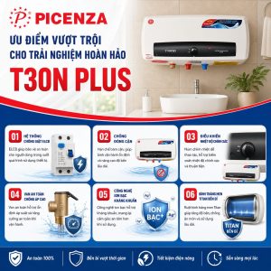 Bình nước nóng kiểu ngang T30N plus - ảnh 2
