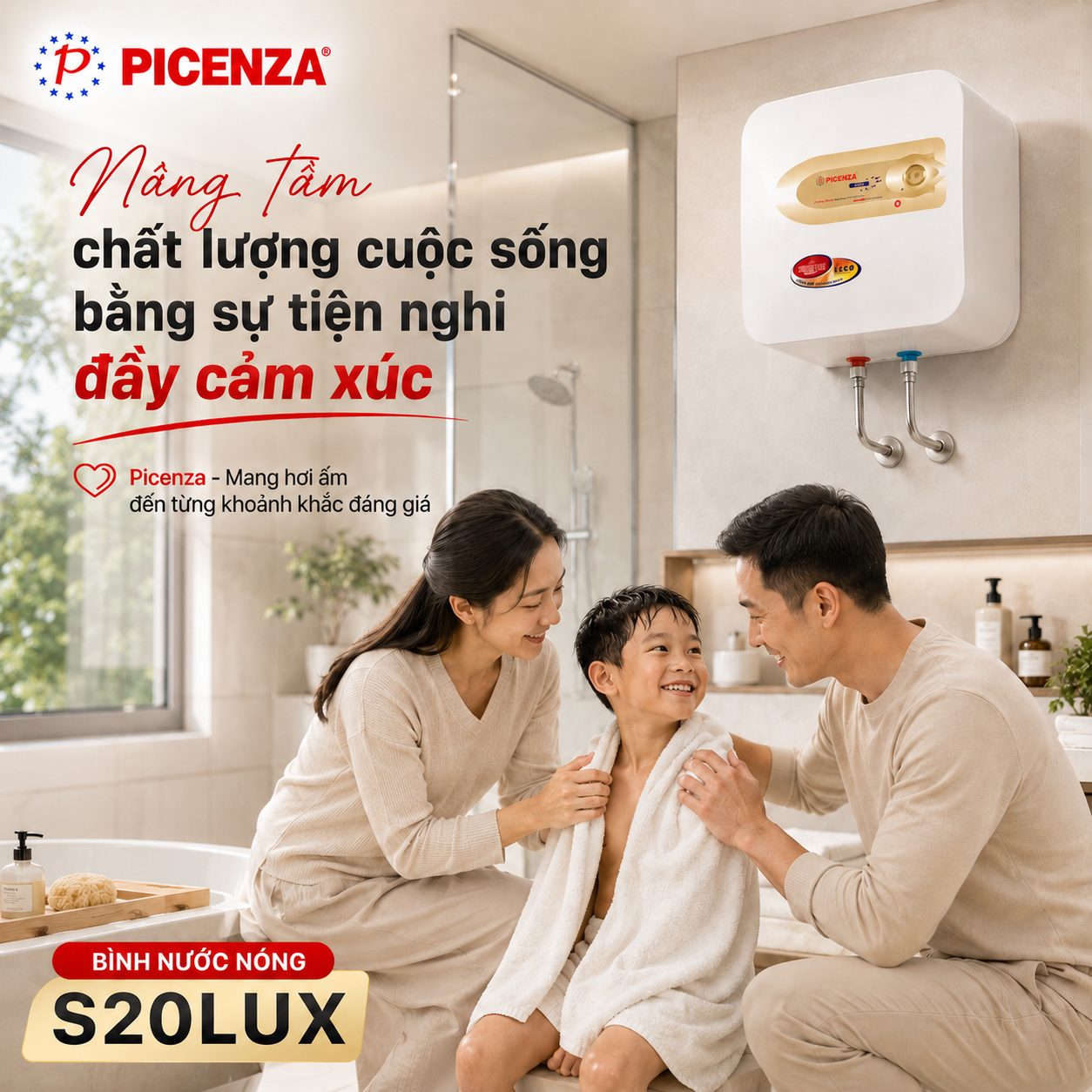Bình nước nóng kiểu vuông S20LUX - ảnh 4