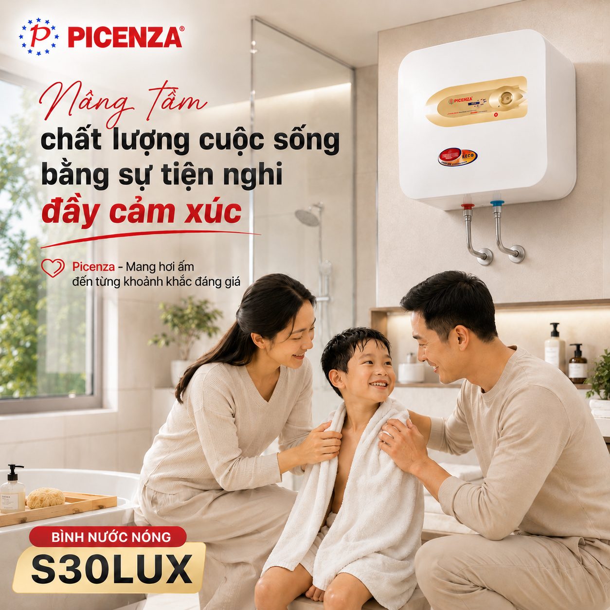 Bình nước nóng kiểu vuông S30LUX - ảnh 4