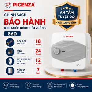 Bình nước nóng kiểu vuông S6D (dưới chậu rửa) - ảnh 3