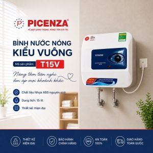 Bình nước nóng kiểu vuông T15V - ảnh 1