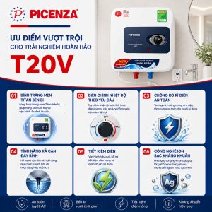 Bình nước nóng kiểu vuông T20V - ảnh 2