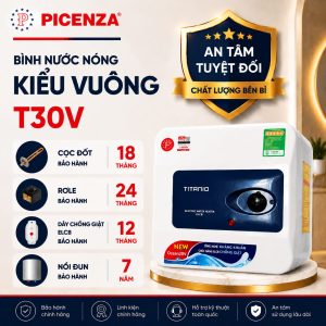 Bình nước nóng kiểu vuông T30V - ảnh 3