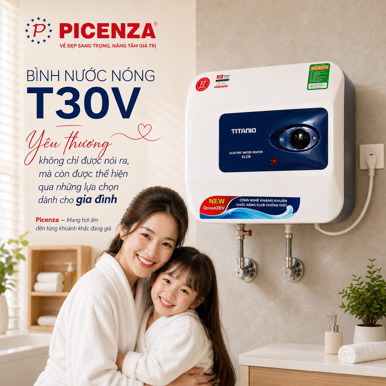Bình nước nóng kiểu vuông T30V - ảnh 4