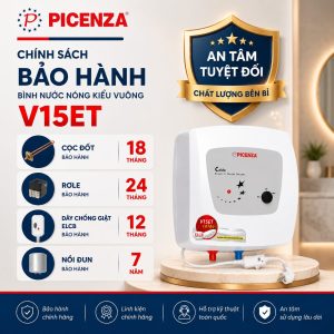Bình nước nóng kiểu vuông V15ET - ảnh 3