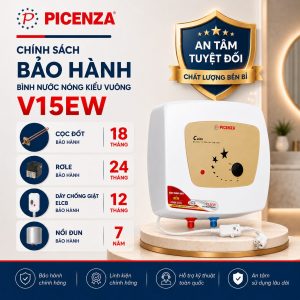 Bình nước nóng kiểu vuông V15EW - ảnh 3