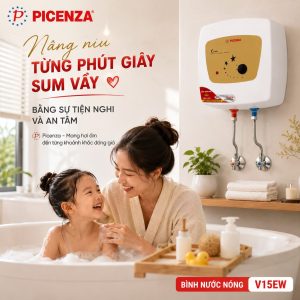 Bình nước nóng kiểu vuông V15EW - ảnh 4