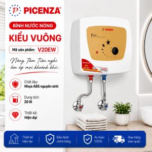 Bình nước nóng kiểu vuông V20EW - ảnh 1