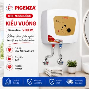 Bình nước nóng kiểu vuông V30EW - ảnh 1