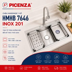 Chậu Handmade 1 hố HMHB 7646 - ảnh 1