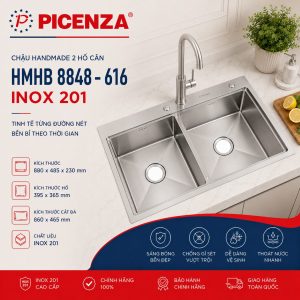 Chậu Handmade 2 hố cân HMHB 8848 – 616 - ảnh 1