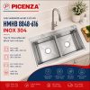 Chậu Handmade hạ bậc 2 hố cân HMHB 8848 – 616 inox 304 - ảnh 1