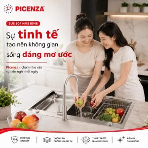 Chậu Handmade Standard inox SUS 304 HMS 8048 - ảnh 4