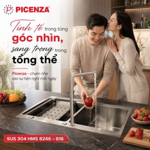 Chậu Handmade Standard inox SUS 304 HMS 8246 – 616 - ảnh 4