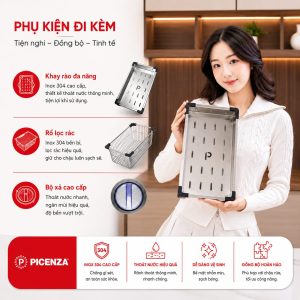 Chậu rửa bát Picenza - phụ kiện đi kèm