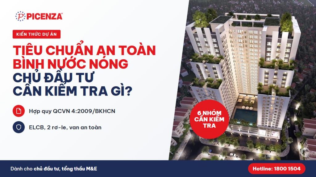Tiêu chuẩn an toàn bình nước nóng cho công trình – chủ đầu tư cần kiểm tra gì